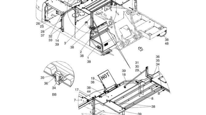 02-51-01(02) GUARD INSTALLATION (ROTATION 2 WAY FLOW), (CHASSIS REAR) (LS21C00062F1 & LS21C00046F1)-SK460-8 SK485-8 Kobelco Excavator Parts Number Electronic Catalog EPC Manuals