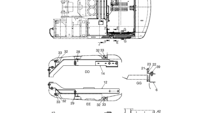 02-51-01(03) GUARD INSTALLATION (ROTATION 2 WAY FLOW), (CHASSIS TOP) (LS21C00062F1 & LS21C00046F1)-SK460-8 SK485-8 Kobelco Excavator Parts Number Electronic Catalog EPC Manuals