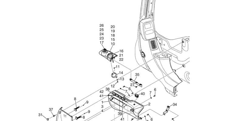 02-62-01(01) INSTRUMENT PANEL ASSEMBLY NIBBER & BREAKER (YN17M00059F1 & YN17M00056F1)-SK460-8 SK485-8 Kobelco Excavator Parts Number Electronic Catalog EPC Manuals