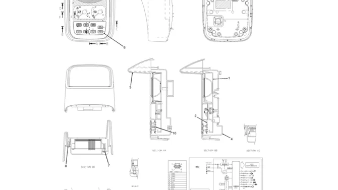 02-64-00(00) GAUGE ASSEMBLY, CLUSTER (YN59S00021F2)-SK460-8 SK485-8 Kobelco Excavator Parts Number Electronic Catalog EPC Manuals