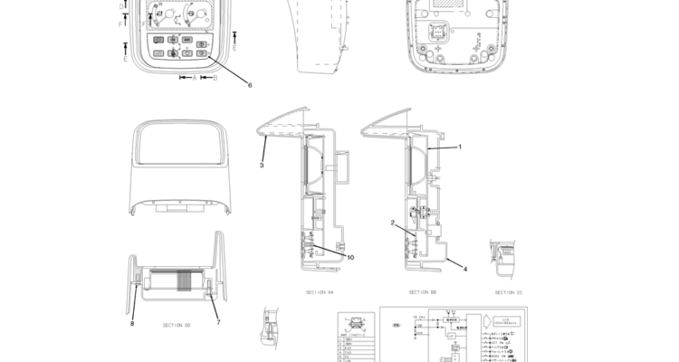 02-64-00(00) GAUGE ASSEMBLY, CLUSTER (YN59S00021F2)-SK460-8 SK485-8 Kobelco Excavator Parts Number Electronic Catalog EPC Manuals