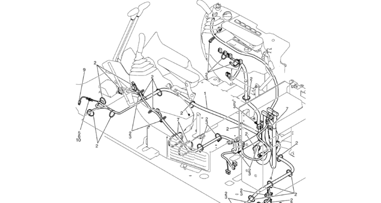 02-73(00) HARNESS ASSEMBLY, UPPER PLATE, FLOOR (LC13E00049F1)-SK460-8 SK485-8 Kobelco Excavator Parts Number Electronic Catalog EPC Manuals
