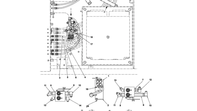 02-77(00) CONTROL LINES, MULTI (LC64H00140F1)-SK460-8 SK485-8 Kobelco Excavator Parts Number Electronic Catalog EPC Manuals