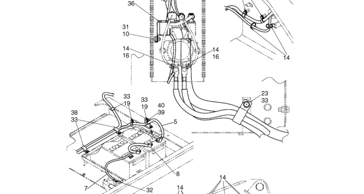 02-80-01(01) HARNESS ASSEMBLY, UPPER (BATTERY CABLES) (LS13E00024F1)-SK460-8 SK485-8 Kobelco Excavator Parts Number Electronic Catalog EPC Manuals