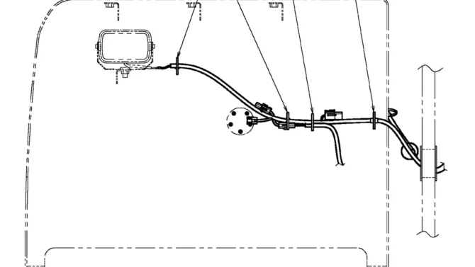 02-80-03(03) HARNESS ASSEMBLY, UPPER (FRAME WORK LIGHT) (LS13E00024F1)-SK460-8 SK485-8 Kobelco Excavator Parts Number Electronic Catalog EPC Manuals