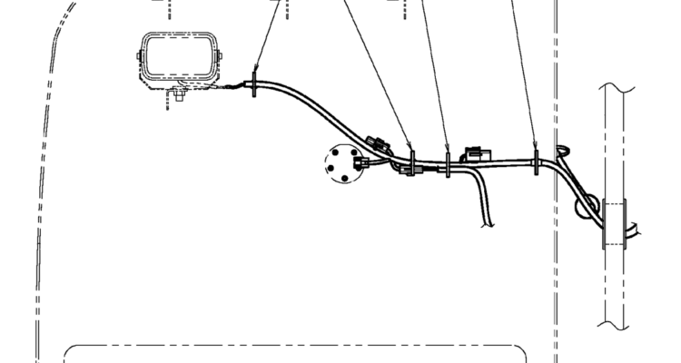 02-80-03(03) HARNESS ASSEMBLY, UPPER (FRAME WORK LIGHT) (LS13E00024F1)-SK460-8 SK485-8 Kobelco Excavator Parts Number Electronic Catalog EPC Manuals