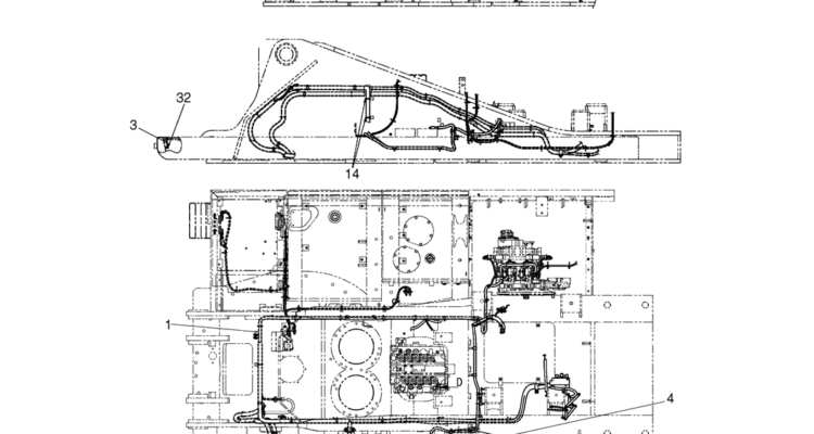 02-80-06(06) HARNESS ASSEMBLY, UPPER (FRAME MOUNTING) (LS13E00024F1)-SK460-8 SK485-8 Kobelco Excavator Parts Number Electronic Catalog EPC Manuals