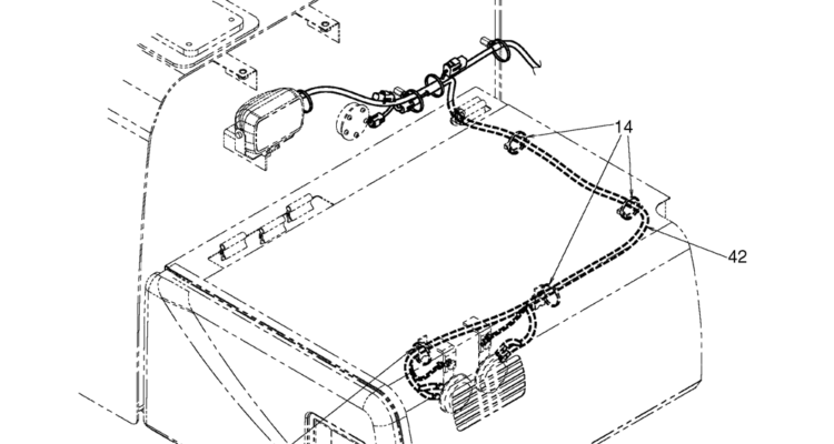 02-80-08(08) HARNESS ASSEMBLY, UPPER (HORN) (LS13E00024F1)-SK460-8 SK485-8 Kobelco Excavator Parts Number Electronic Catalog EPC Manuals