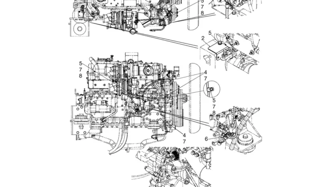 02-90(01) HARNESS ASSEMBLY, UPPER (ENGINE) (LS16E00008F1)-SK460-8 SK485-8 Kobelco Excavator Parts Number Electronic Catalog EPC Manuals