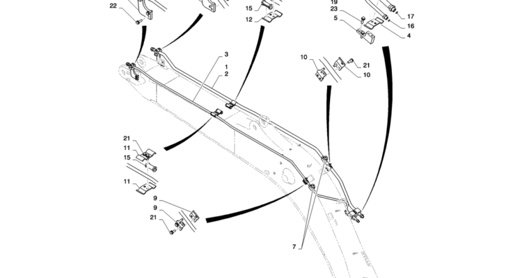03-007(02) HYDRAULIC LINES, BOOM (NIBBLER & BREAKER)-2 SK130-8 SK140LC Excavator Parts Number Electronic Catalog EPC Manuals
