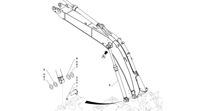 03-011(01) CYLINDER INSTALLATION (BOOM)-2 SK130-8 SK140LC Excavator Parts Number Electronic Catalog EPC Manuals