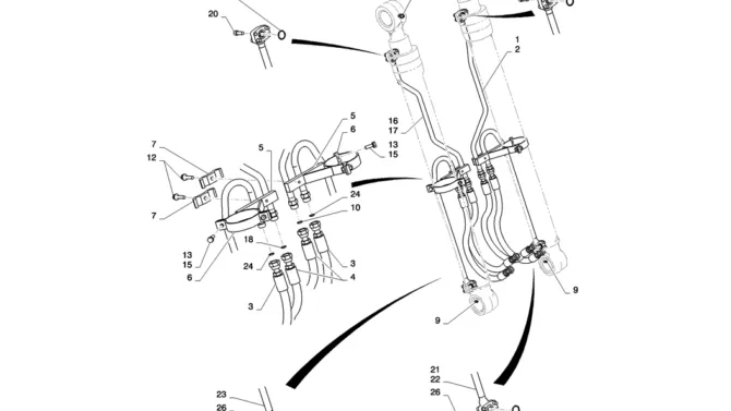 03-012(00) HYDRAULIC LINES, CYLINDER (BOOM)-2 SK130-8 SK140LC Excavator Parts Number Electronic Catalog EPC Manuals