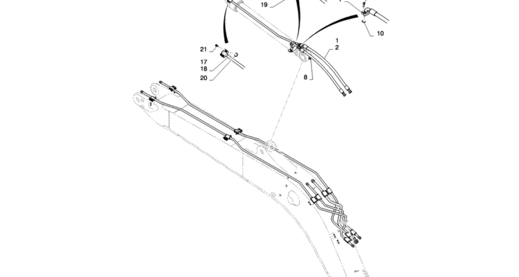 03-017(00) HYDRAULIC LINES, CYLINDER (ARM)-2 SK130-8 SK140LC Excavator Parts Number Electronic Catalog EPC Manuals