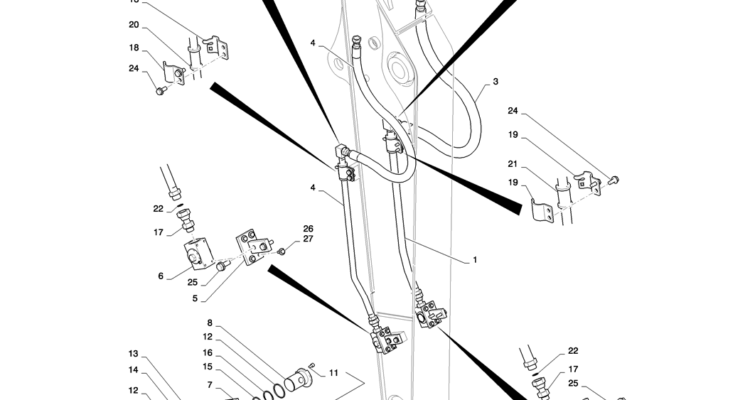 03-018(00) HYDRAULIC LINES, ARM 2.38M (NIBBLER & BREAKER)-2 SK130-8 SK140LC Excavator Parts Number Electronic Catalog EPC Manuals