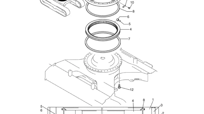 03-02(00) SLEWING RING ASSEMBLY (LS40F00011F1)-SK460-8 SK485-8 Kobelco Excavator Parts Number Electronic Catalog EPC Manuals