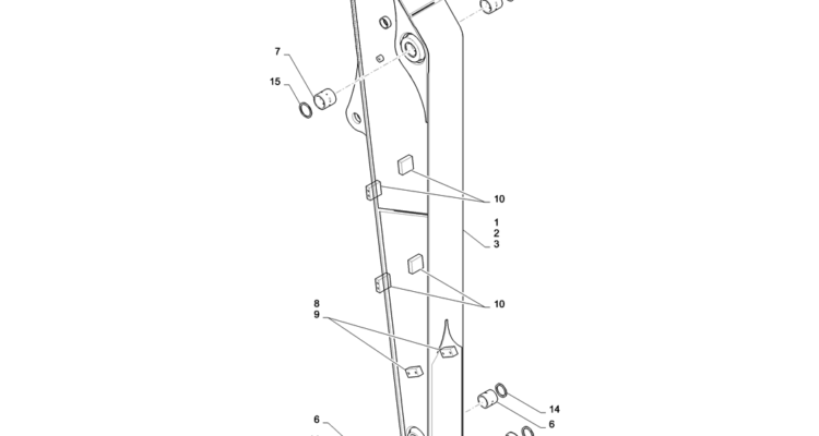 03-024(00) ARM, LONG 2.84M (NIBBLER & BREAKER)-2 SK130-8 SK140LC Excavator Parts Number Electronic Catalog EPC Manuals