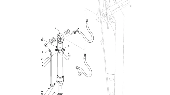 03-033(00) HYDRAULIC LINES, CYLINDER (BUCKET)-2 SK130-8 SK140LC Excavator Parts Number Electronic Catalog EPC Manuals