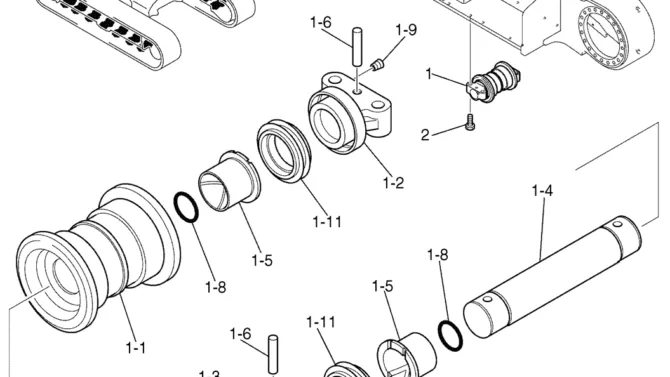 03-06-00(00) TRACK ROLLER ASSEMBLY (STANDARD) (LS64D00001F2)-SK460-8 SK485-8 Kobelco Excavator Parts Number Electronic Catalog EPC Manuals