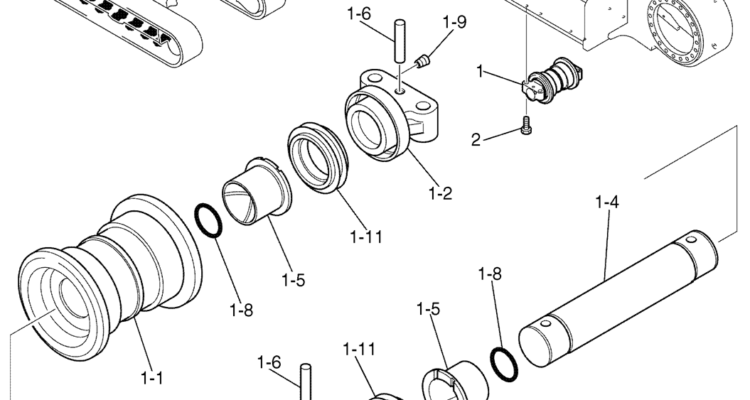03-06-01(00) TRACK ROLLER ASSEMBLY (HIGH & WIDE) (LS64DU0009F1)-SK460-8 SK485-8 Kobelco Excavator Parts Number Electronic Catalog EPC Manuals