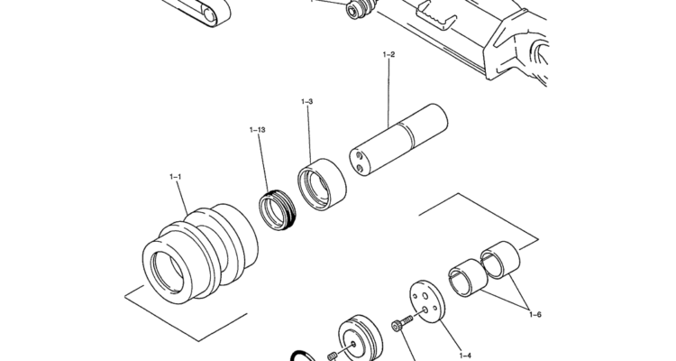 03-07(00) ROLLER ASSEMBLY, UPPER (LC64D00003F1)-SK460-8 SK485-8 Kobelco Excavator Parts Number Electronic Catalog EPC Manuals