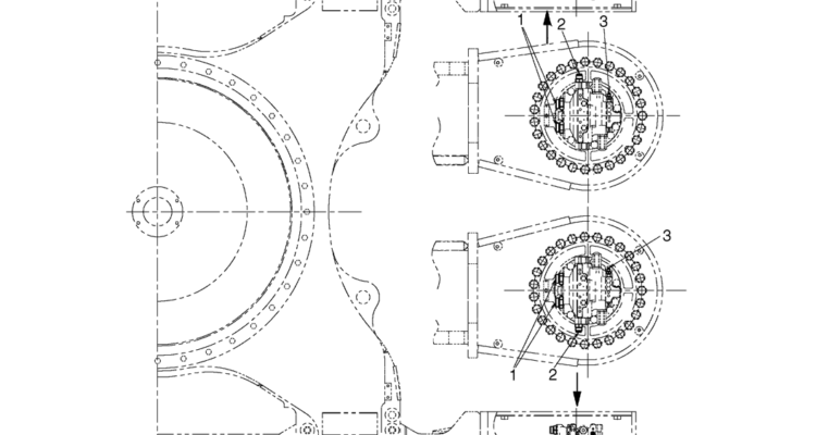 03-09(00) HYDRAULIC LINES, PROPEL (LS12H00005F1)-SK460-8 SK485-8 Kobelco Excavator Parts Number Electronic Catalog EPC Manuals
