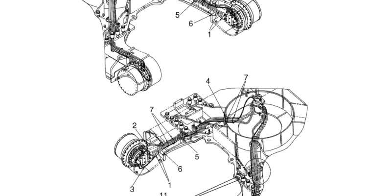 03-10-01(00) HYDRAULIC LINES, LOWER (HIGH & WIDE UNDERCARRIAGE) (LS02HU0003F1)-SK460-8 SK485-8 Kobelco Excavator Parts Number Electronic Catalog EPC Manuals