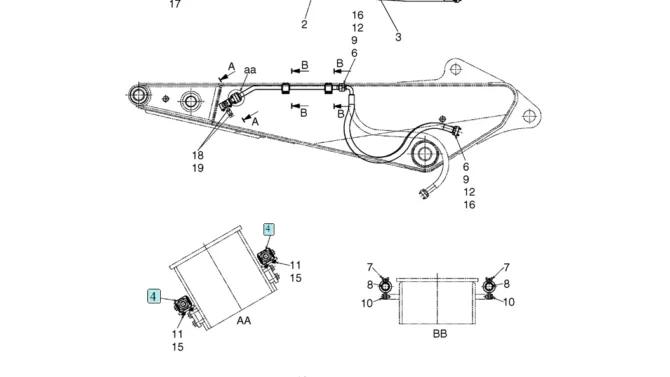 03-39(00) HYDRAULIC LINES - ARM (MASS EXCAVATOR / NIBBLER & BREAKER) (LC43HU0006F1)-SK460-8 SK485-8 Kobelco Excavator Parts Number Electronic Catalog EPC Manuals
