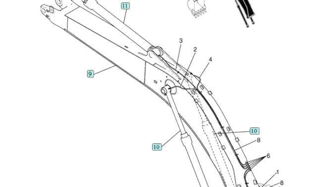04-01(00) BOOM INSTALLATION (LS02B00167F1 & LS02B00127F1)-SK460-8 SK485-8 Kobelco Excavator Parts Number Electronic Catalog EPC Manuals
