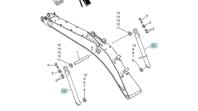 04-03(00) BOOM CYLINDER INSTALLATION, BOOM (LS02B00117F1)-SK460-8 SK485-8 Kobelco Excavator Parts Number Electronic Catalog EPC Manuals