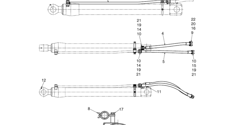 04-08(00) HYDRAULIC CYLINDER LINES, ARM (LS42H00206F1)-SK460-8 SK485-8 Kobelco Excavator Parts Number Electronic Catalog EPC Manuals