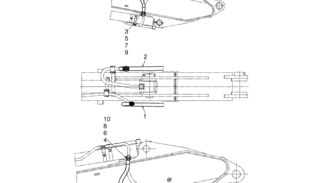 04-14(00) HYDRAULIC LINES - ARM (STANDARD) (LS43H00079F1)-SK460-8 SK485-8 Kobelco Excavator Parts Number Electronic Catalog EPC Manuals