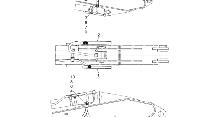 04-14(00) HYDRAULIC LINES - ARM (STANDARD) (LS43H00079F1)-SK460-8 SK485-8 Kobelco Excavator Parts Number Electronic Catalog EPC Manuals