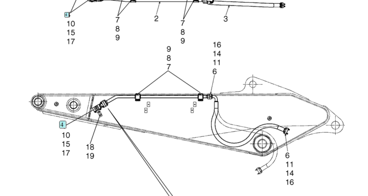 04-15(00) HYDRAULIC LINES - ARM (NIBBLER & BREAKER) (LS43H00080F1)-SK460-8 SK485-8 Kobelco Excavator Parts Number Electronic Catalog EPC Manuals