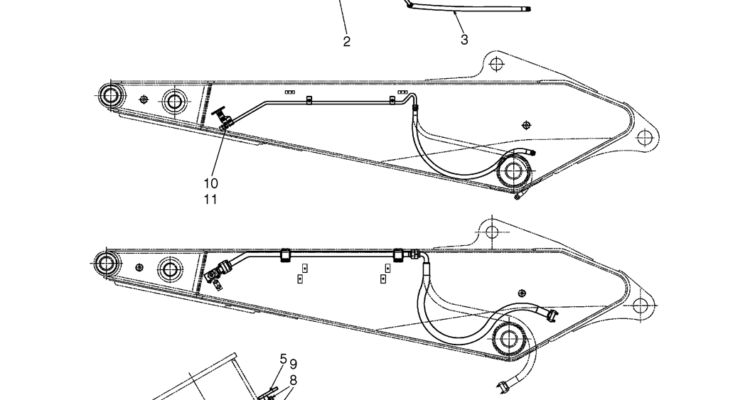 04-16(00) HYDRAULIC LINES - ARM (STANDARD ARM ROTATION) (LS43H00084F1)-SK460-8 SK485-8 Kobelco Excavator Parts Number Electronic Catalog EPC Manuals