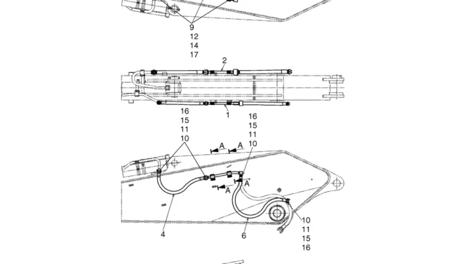 04-18-00(00) HYDRAULIC LINES - ARM (4.90M -- 16FT 10IN / NIBBLER & BREAKER / ROTATION) (LS43H00098F1)-SK460-8 SK485-8 Kobelco Excavator Parts Number Electronic Catalog EPC Manuals