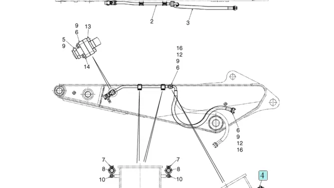 04-20(01) HYDRAULIC LINES - ARM (3M -- 9FT 10IN / NIBBLER & BREAKER / ROTATION) (LS43H00109F1)-SK460-8 SK485-8 Kobelco Excavator Parts Number Electronic Catalog EPC Manuals