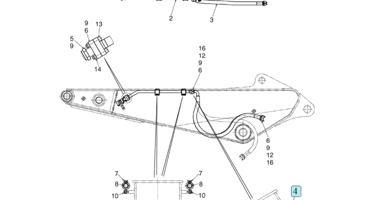 04-20(01) HYDRAULIC LINES - ARM (3M -- 9FT 10IN / NIBBLER & BREAKER / ROTATION) (LS43H00109F1)-SK460-8 SK485-8 Kobelco Excavator Parts Number Electronic Catalog EPC Manuals