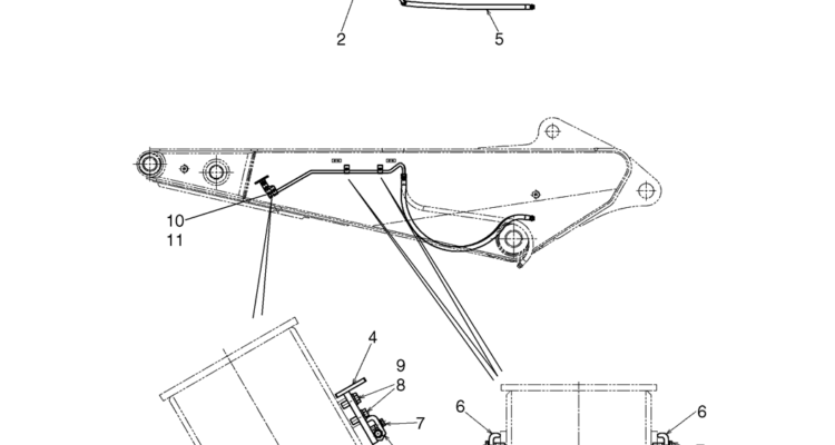 04-20(02) HYDRAULIC LINES - ARM (3M -- 9FT 10IN / NIBBLER & BREAKER / ROTATION) (LS43H00109F1)-SK460-8 SK485-8 Kobelco Excavator Parts Number Electronic Catalog EPC Manuals