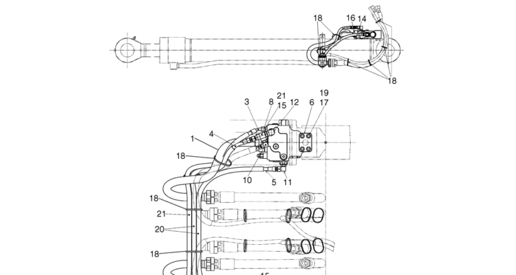 04-24-01(02) HYDRAULIC LINES, CYLINDER - BOOM (BOOM & ARM HOLDING VALVES) (LS42H00195F1)-SK460-8 SK485-8 Kobelco Excavator Parts Number Electronic Catalog EPC Manuals