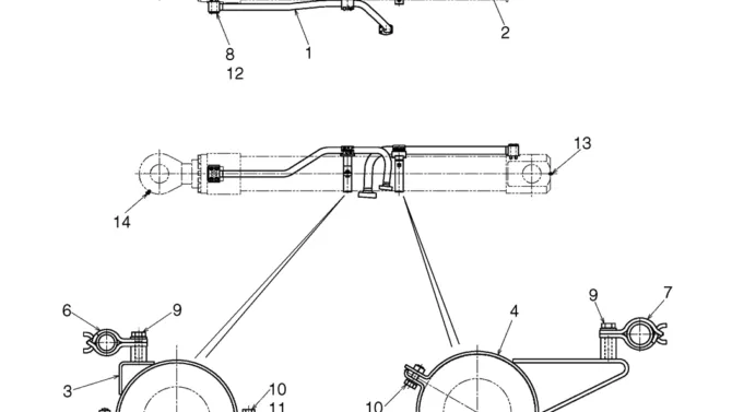04-28-00(00) HYDRAULIC LINES - BUCKET CYLINDER, (4.04M -- 13FT 3IN / SEMI-LONG) (LS43H00116F1)-SK460-8 SK485-8 Kobelco Excavator Parts Number Electronic Catalog EPC Manuals