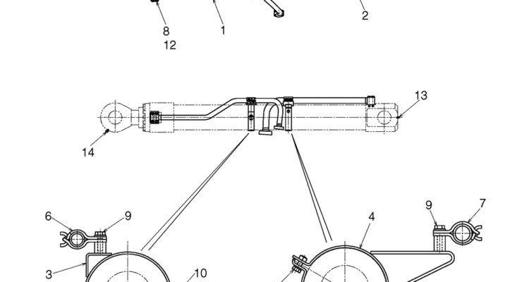 04-28-00(00) HYDRAULIC LINES - BUCKET CYLINDER, (4.04M -- 13FT 3IN / SEMI-LONG) (LS43H00116F1)-SK460-8 SK485-8 Kobelco Excavator Parts Number Electronic Catalog EPC Manuals