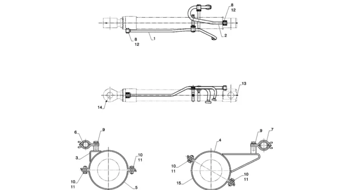 04-29-00(00) HYDRAULIC LINES - BUCKET CYLINDER, (LS43H00078F1)-SK460-8 SK485-8 Kobelco Excavator Parts Number Electronic Catalog EPC Manuals