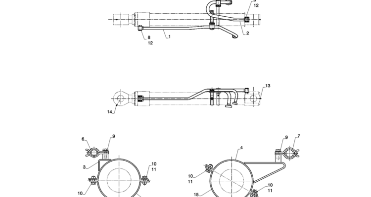 04-29-00(00) HYDRAULIC LINES - BUCKET CYLINDER, (LS43H00078F1)-SK460-8 SK485-8 Kobelco Excavator Parts Number Electronic Catalog EPC Manuals