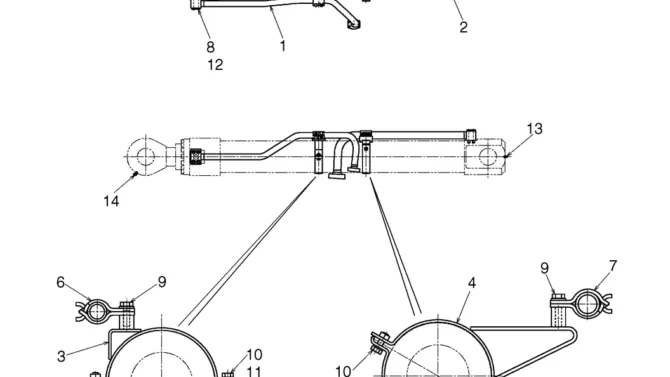 04-29-01(00) HYDRAULIC LINES - BUCKET CYLINDER, (3M -- 9FT 10IN / NIBBLER & BREAKER / ROTATION) (LS43H00103F1)-SK460-8 SK485-8 Kobelco Excavator Parts Number Electronic Catalog EPC Manuals