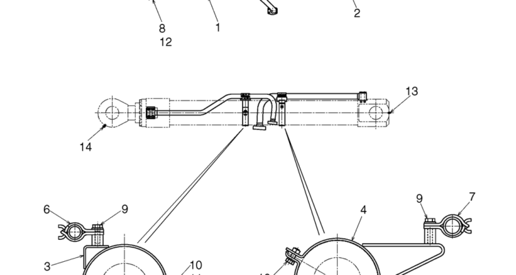 04-29-01(00) HYDRAULIC LINES - BUCKET CYLINDER, (3M -- 9FT 10IN / NIBBLER & BREAKER / ROTATION) (LS43H00103F1)-SK460-8 SK485-8 Kobelco Excavator Parts Number Electronic Catalog EPC Manuals