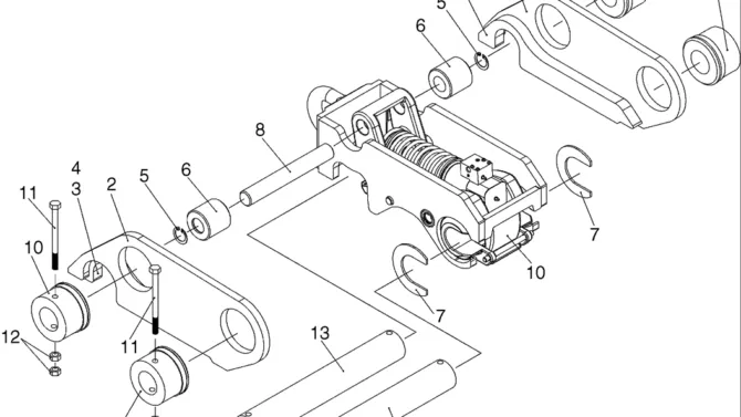 04-34-02(00) COUPLER INSTALLATION, HENDRIX (LC32TU0004FB)-SK460-8 SK485-8 Kobelco Excavator Parts Number Electronic Catalog EPC Manuals