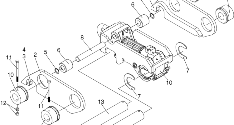 04-34-02(00) COUPLER INSTALLATION, HENDRIX (LC32TU0004FB)-SK460-8 SK485-8 Kobelco Excavator Parts Number Electronic Catalog EPC Manuals