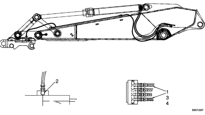 04-34-03(00) HYDRAULIC LINES, HENDRIX COUPLER (LC32TU0005F7)-SK460-8 SK485-8 Kobelco Excavator Parts Number Electronic Catalog EPC Manuals