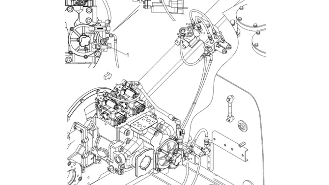 04-34-05(00) CONTROL LINES, PUMP HENDRIX (LC06HU0004F5)-SK460-8 SK485-8 Kobelco Excavator Parts Number Electronic Catalog EPC Manuals