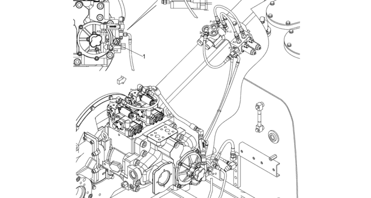 04-34-05(00) CONTROL LINES, PUMP HENDRIX (LC06HU0004F5)-SK460-8 SK485-8 Kobelco Excavator Parts Number Electronic Catalog EPC Manuals